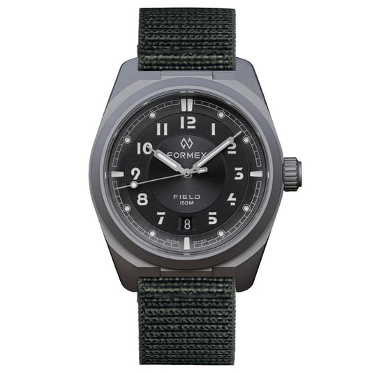 2025 FORMEX Field 40 mm "Basalt Grey" on green khaki nylon / velcro strap