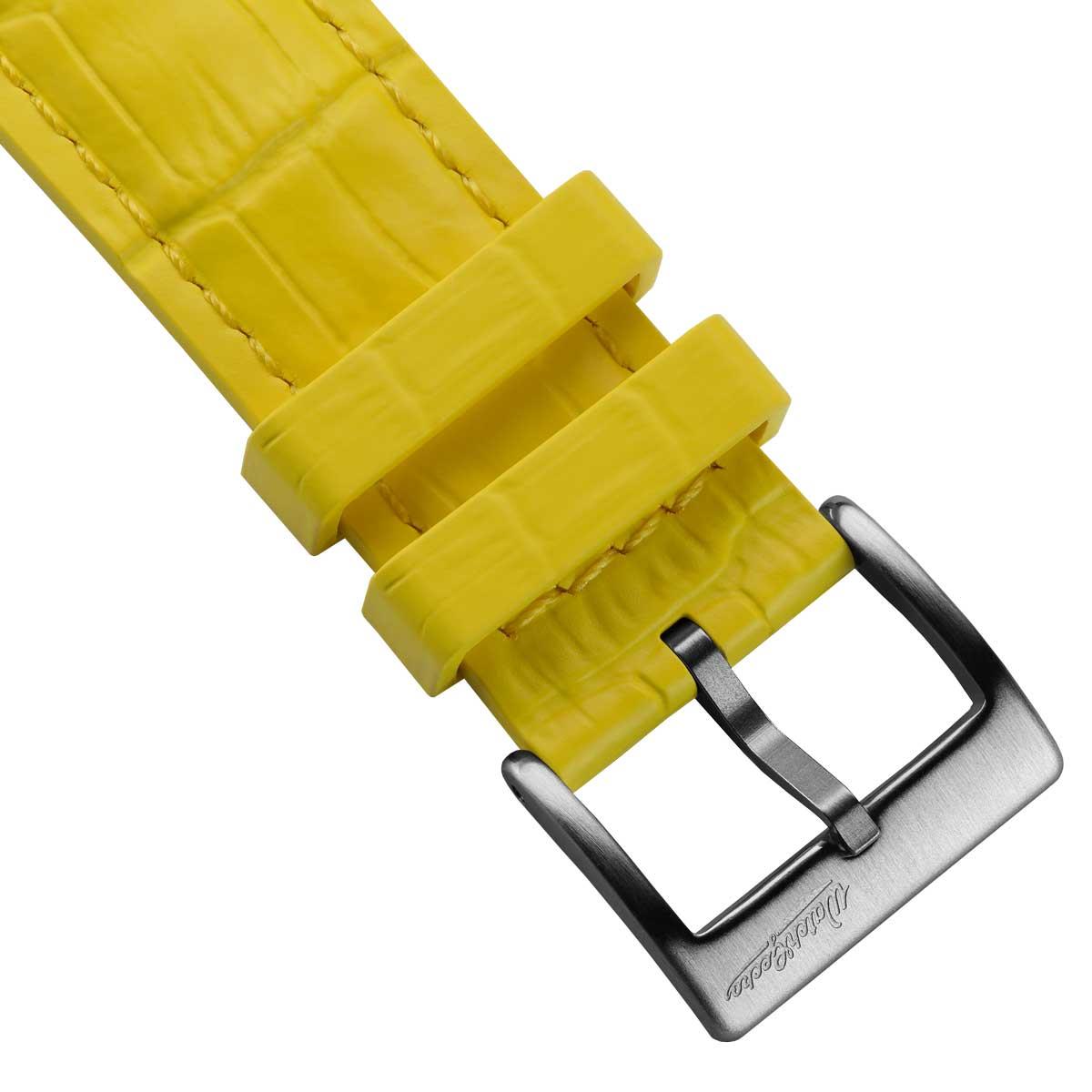 Everglade Alligator Pattern FKM Rubber Strap - Saffron Yellow