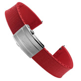 Mosaic CTS Rubber Watch Strap with Push Button Buckle - Tomato Red