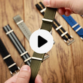 WatchGecko Signature Military Nylon Watch Strap - Grey