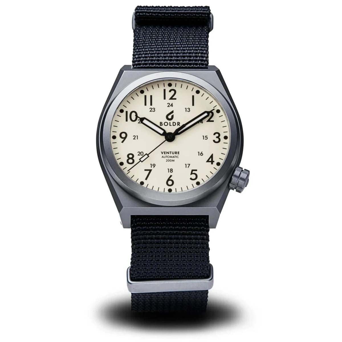Boldr Venture Automatic Field Watch - Ivory White