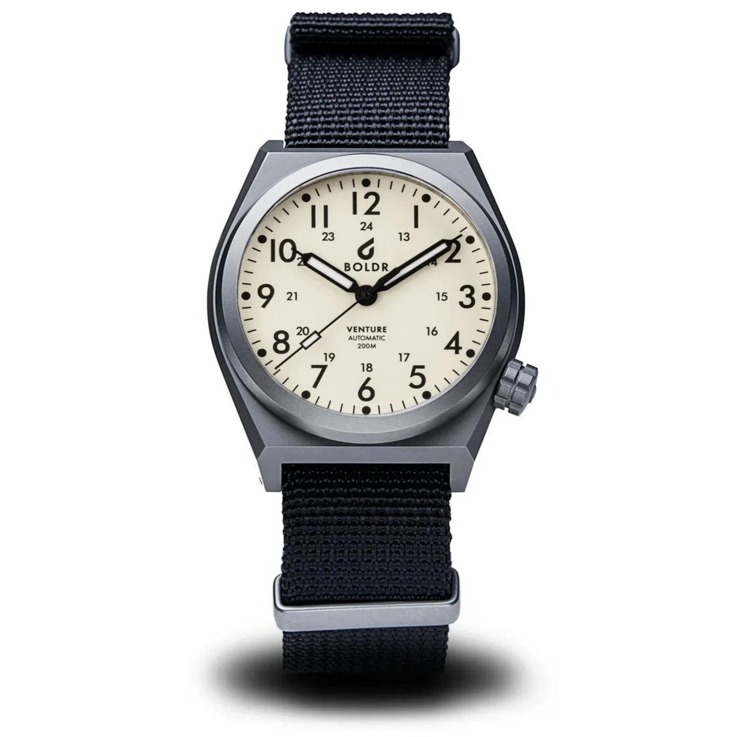Boldr Venture Automatic Field Watch - Ivory White