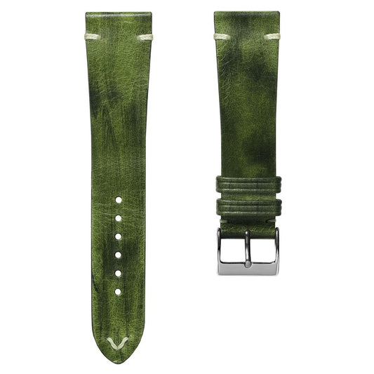 Bormio Handmade Italian Ibiza Leather Watch Strap - Ibiza Green