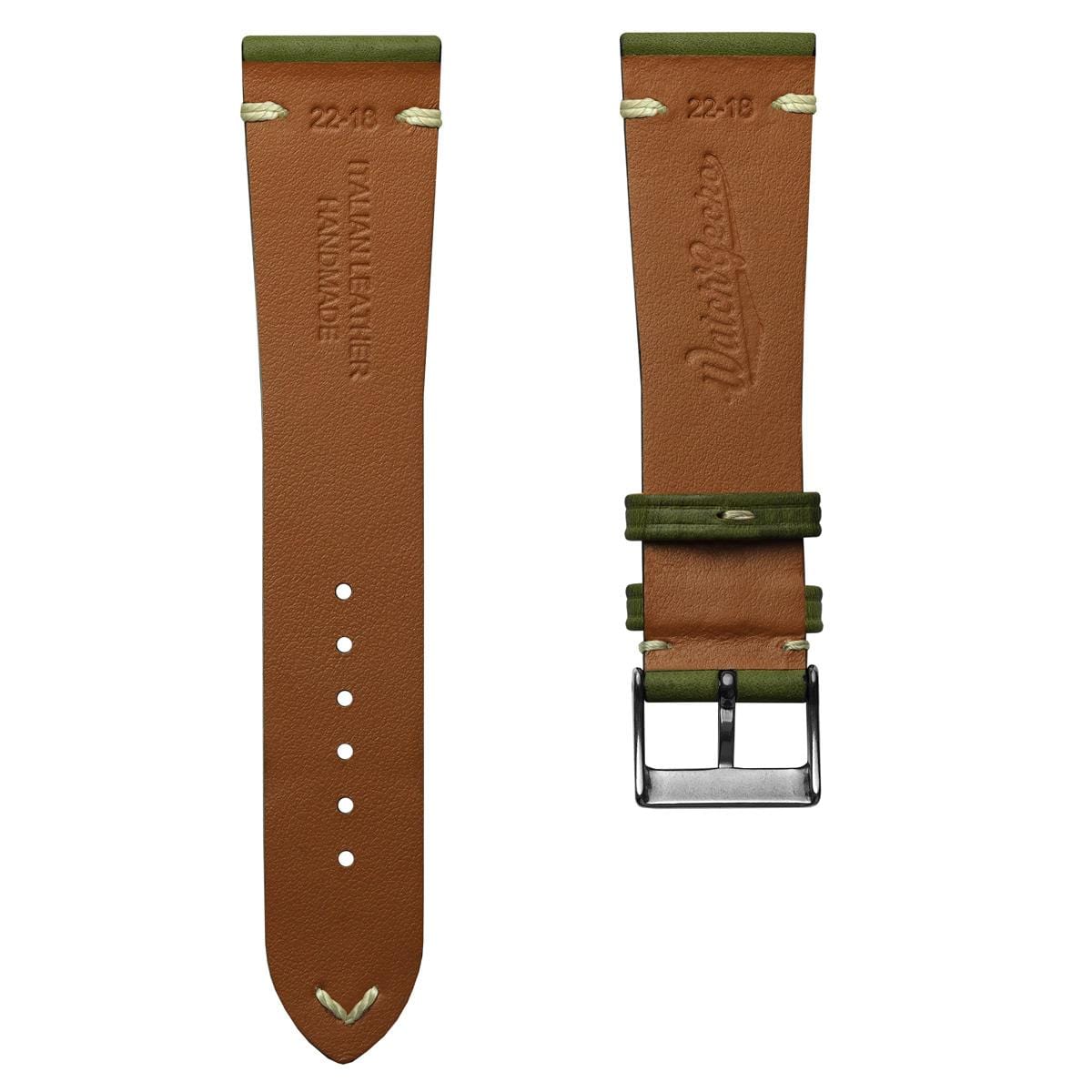 Bormio Handmade Italian Ibiza Leather Watch Strap - Ibiza Green