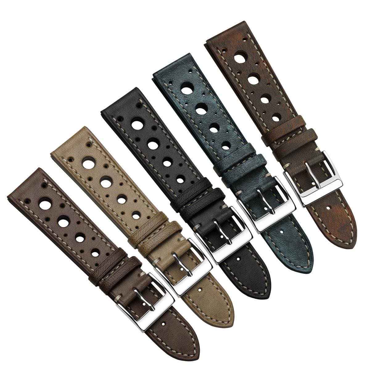 Boutsen Racing Handmade Leather Watch Strap - Mocca