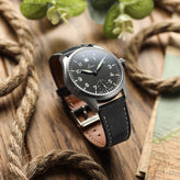 Castile Handmade Spanish Leather Watch Strap - Black