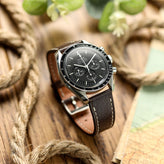 Castile Handmade Spanish Leather Watch Strap - Dark Brown