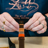 Durbuy Ostrich Leg Handmade Leather Watch Strap - Matt Cognac