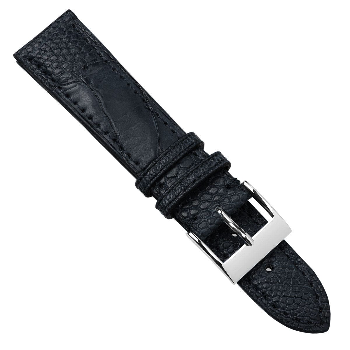 Durbuy Ostrich Leg Handmade Leather Watch Strap - Blue