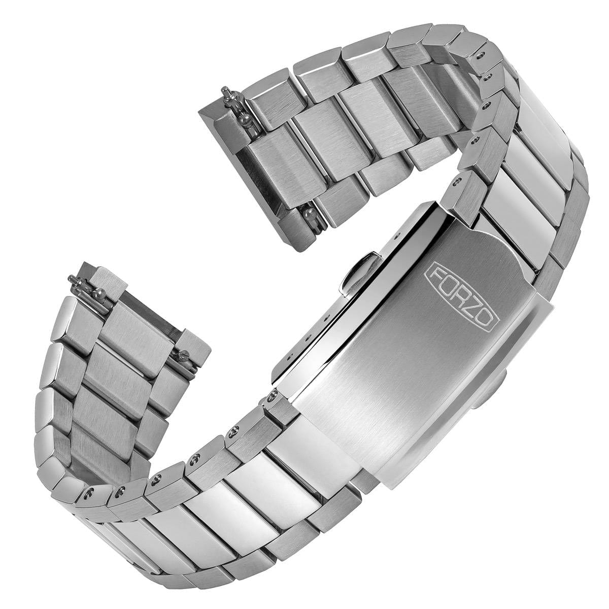 FORZO Flat Links Solid Stainless Steel Bracelet
