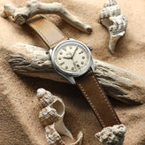 Leuven Cavallo Flat Handmade Horse Leather Watch Strap - Beige