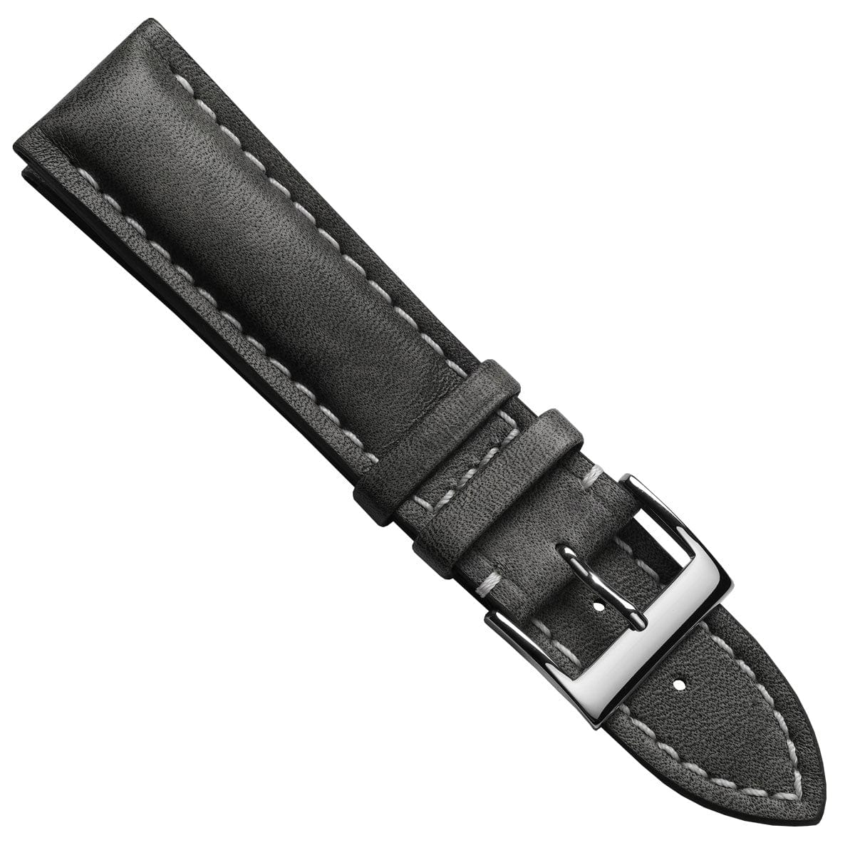 Ostend Baranil Thick Padded Leather Watch Strap - Grey