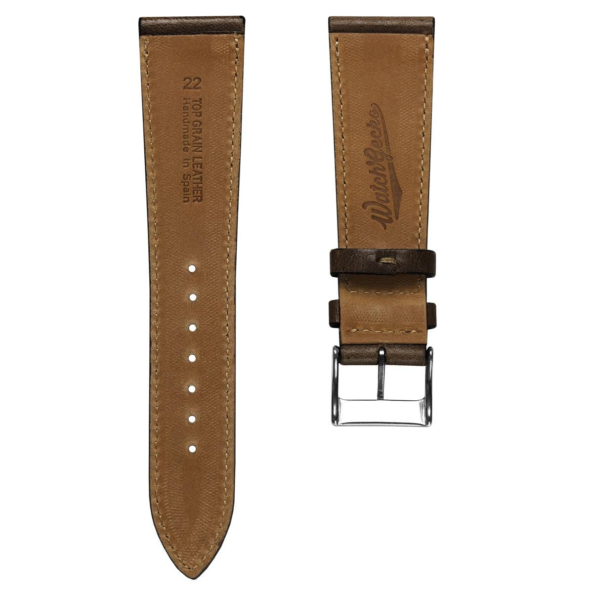 Radstock Missouri Vintage Leather Watch Strap - Dark Brown