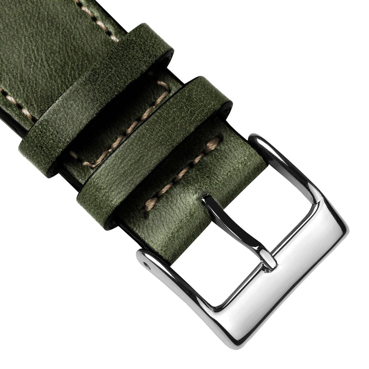 Radstock Missouri Vintage Leather Watch Strap - Dark Green