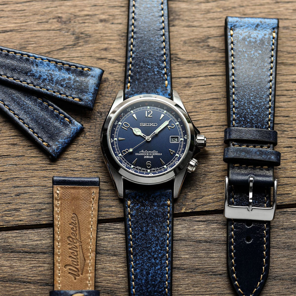 Radstock Vintage Genuine Leather Watch Strap - Vintage Dark Brown