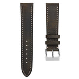 Rochefort Flat Patina Calf Leather Watch Strap - Light Brown