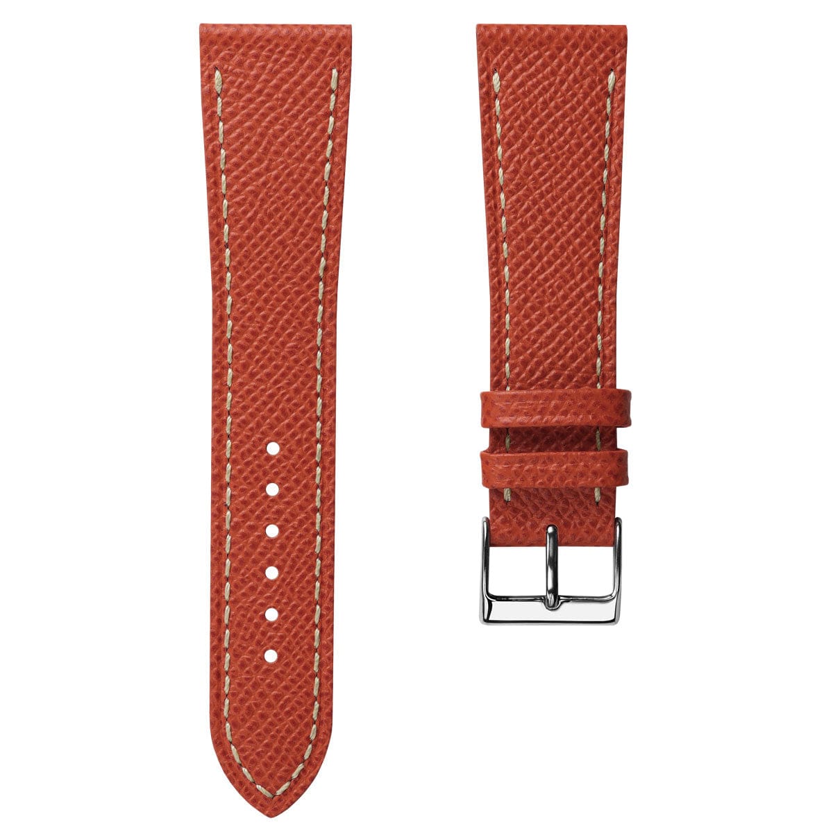 Sestriere Hand Stitched Italian Leather Watch Strap  - Alpine Red