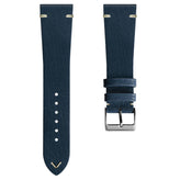 Turon Vintage Handmade Spanish Leather Watch Strap - Dark Blue