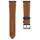 Turon Vintage Handmade Spanish Leather Watch Strap - Dark Blue