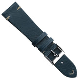 Turon Vintage Handmade Spanish Leather Watch Strap - Dark Blue