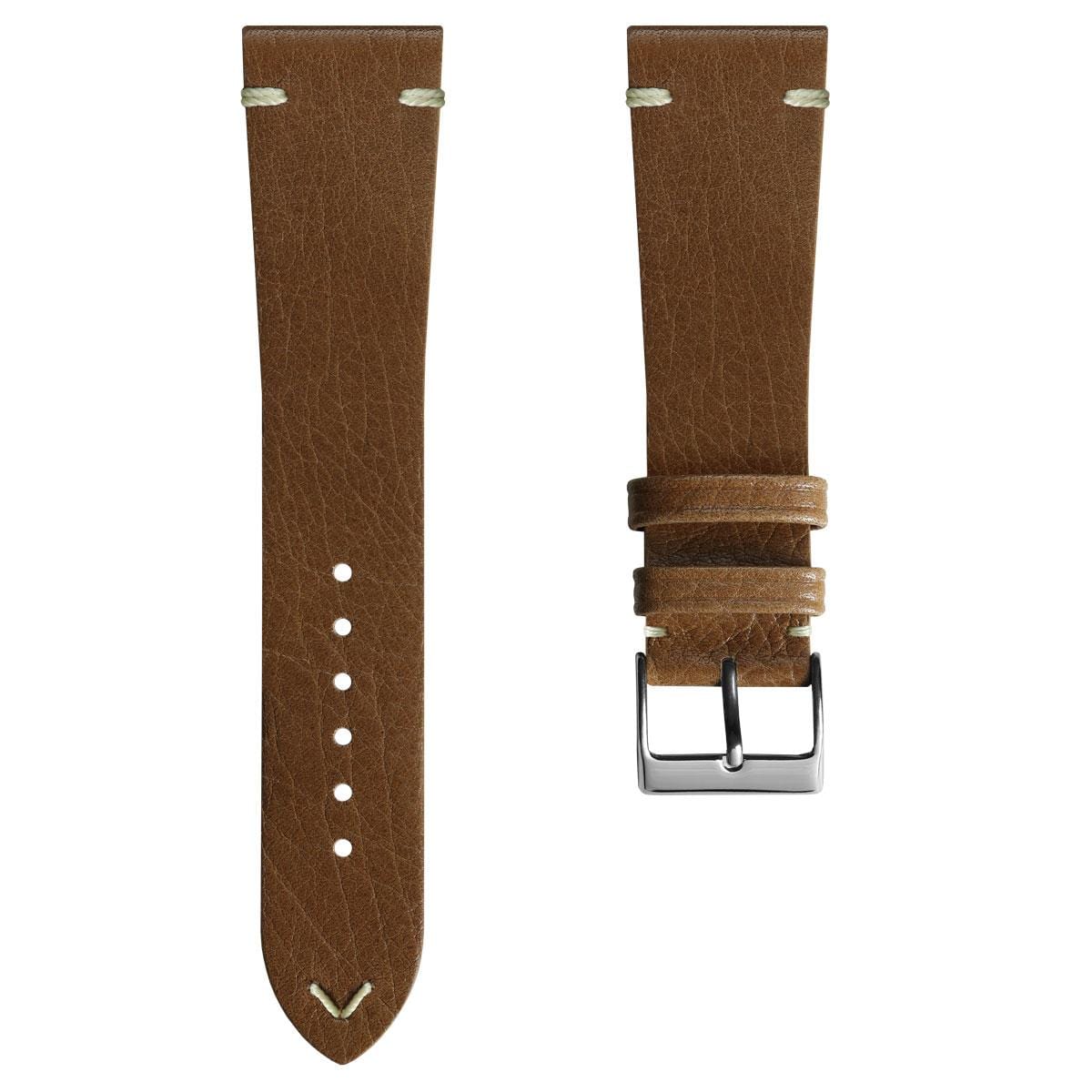 Turon Vintage Handmade Spanish Leather Watch Strap - Light Brown
