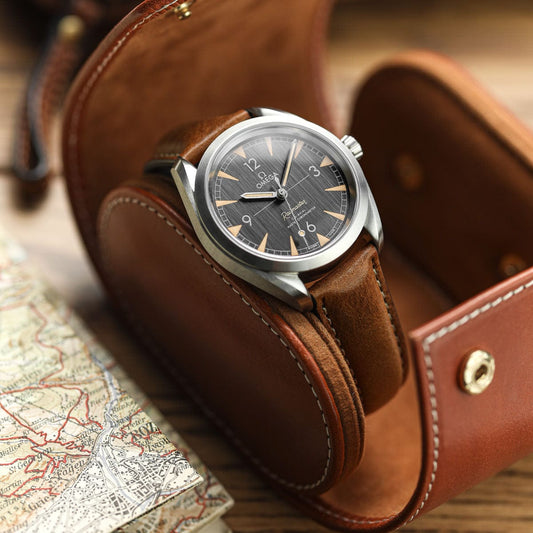 Vintage Highley Genuine Leather Watch Strap - Light Brown