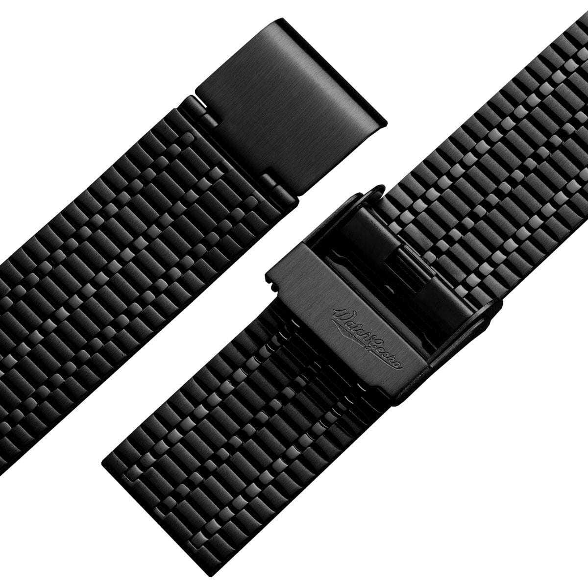 WatchGecko Classic Retro Stainless Steel Watch Strap - IP Black
