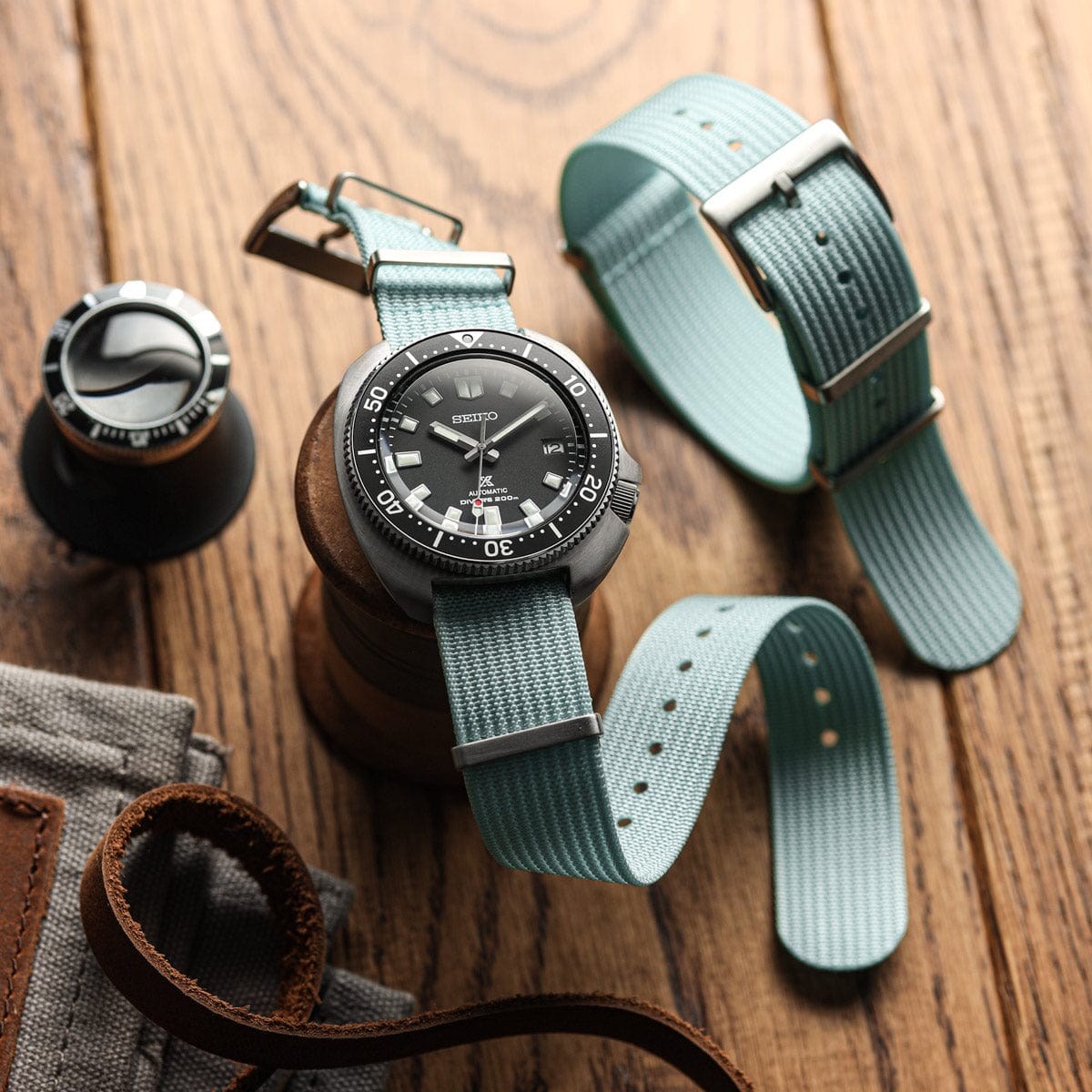 WatchGecko Ridge British Military Watch Strap - Light Blue