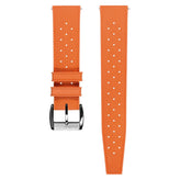 WatchGecko Vintage Tropical Style FKM Rubber Watch Strap - Orange