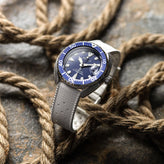 Vintage Style Perforated Rubber Watch Strap - White