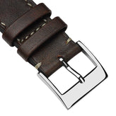 Rochefort Flat Patina Calf Leather Watch Strap - Fauve