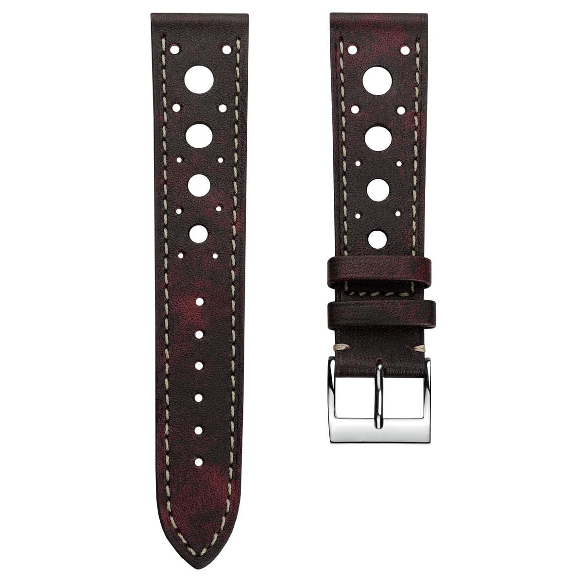 Boutsen Racing Handmade Leather Watch Strap - Burgundy