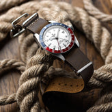 ZULUDIVER 1973 British Military Watch Strap: OXFORD - Chestnut Brown