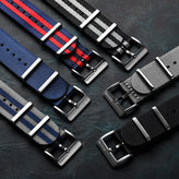 ZULUDIVER British Military Watch Strap: ARMOURED RECON - Military Black, Polished