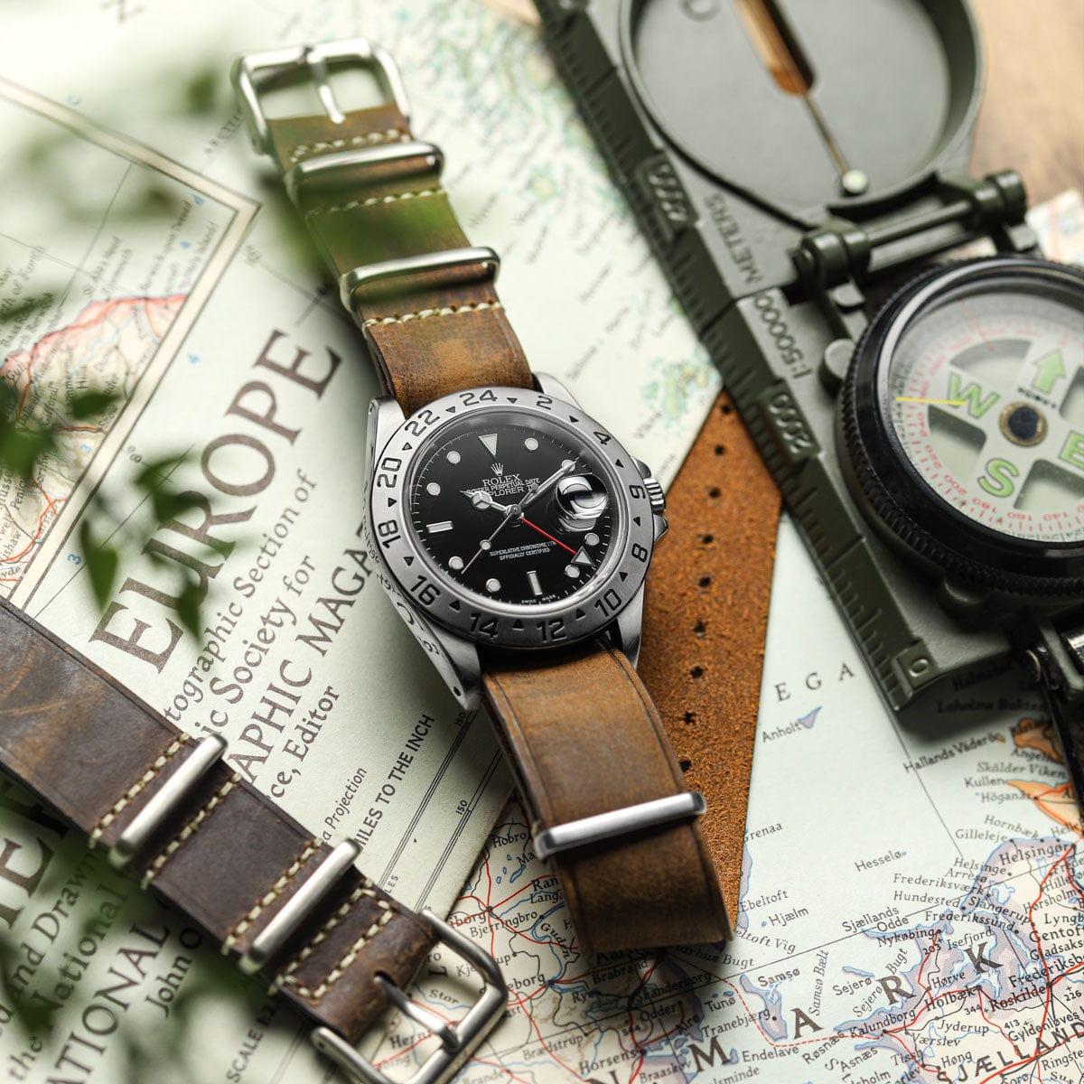 ZULUDIVER 1973 British Military Watch Strap: OXFORD - Chestnut Brown