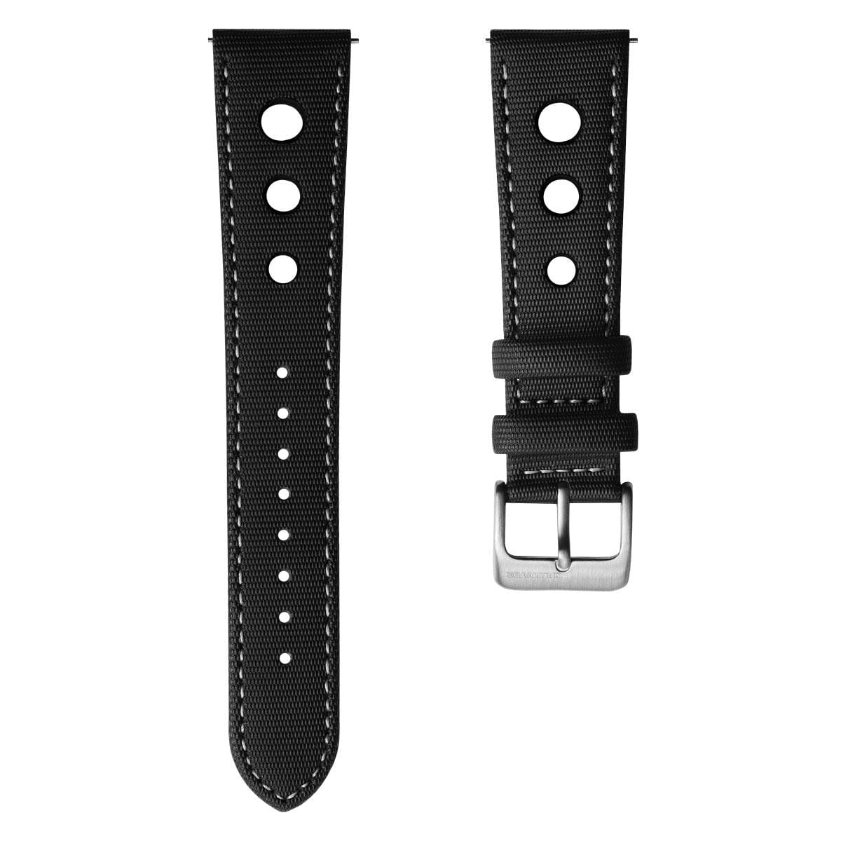 ZULUDIVER Mayday Anchor Sailcloth Divers Watch Strap - Off White Stitching