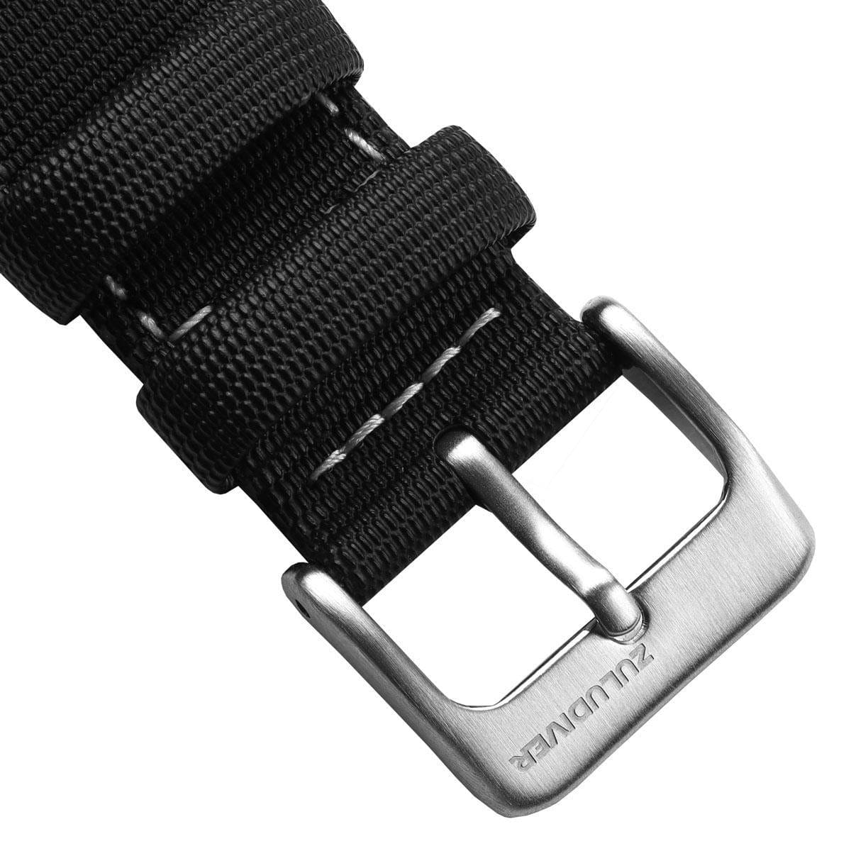 ZULUDIVER Mayday Anchor Sailcloth Divers Watch Strap Off White