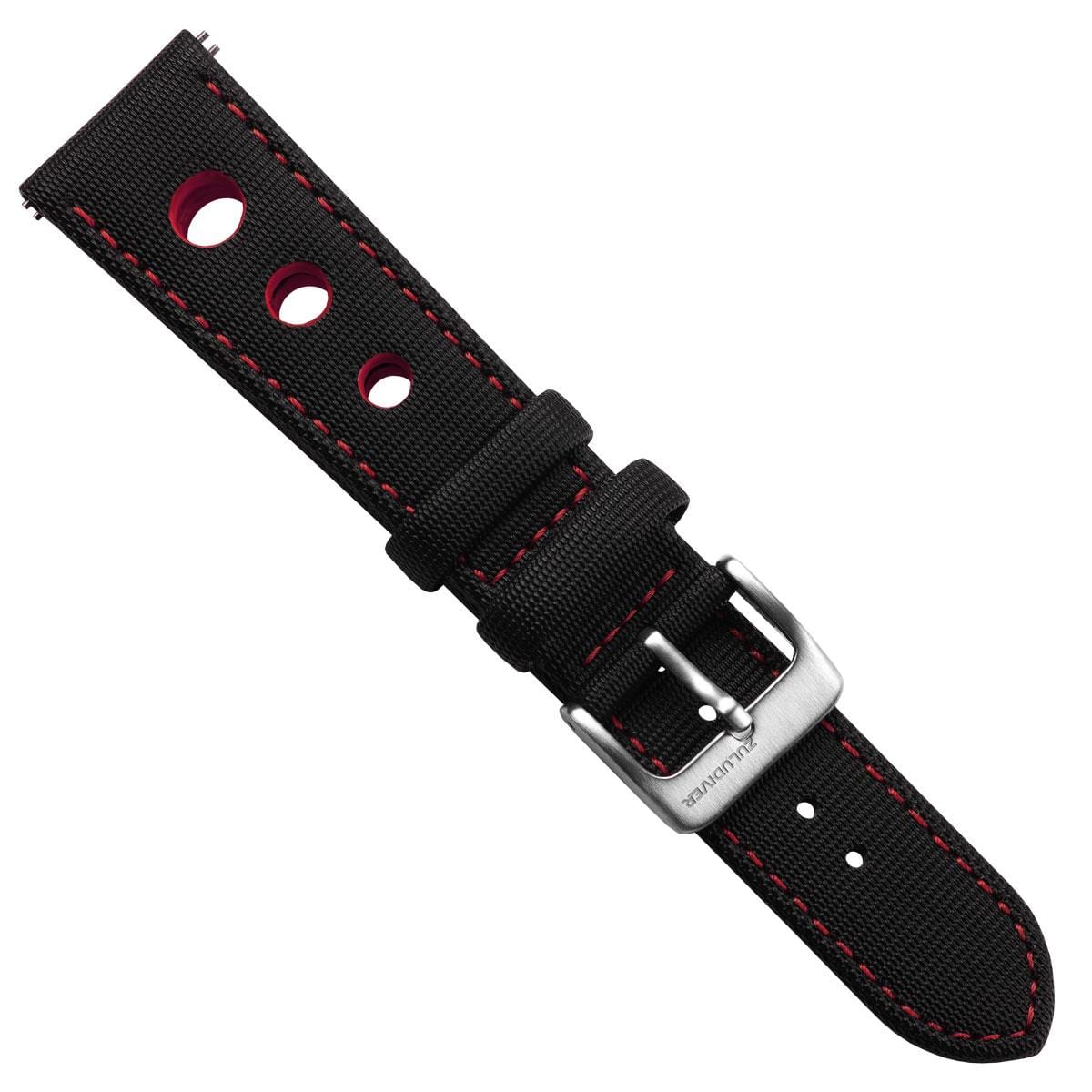 ZULUDIVER Mayday Anchor Sailcloth Divers Watch Strap - Red