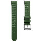 ZULUDIVER Seacroft Waffle FKM Rubber Dive Watch Strap (MkII) - Green - Brushed Buckle