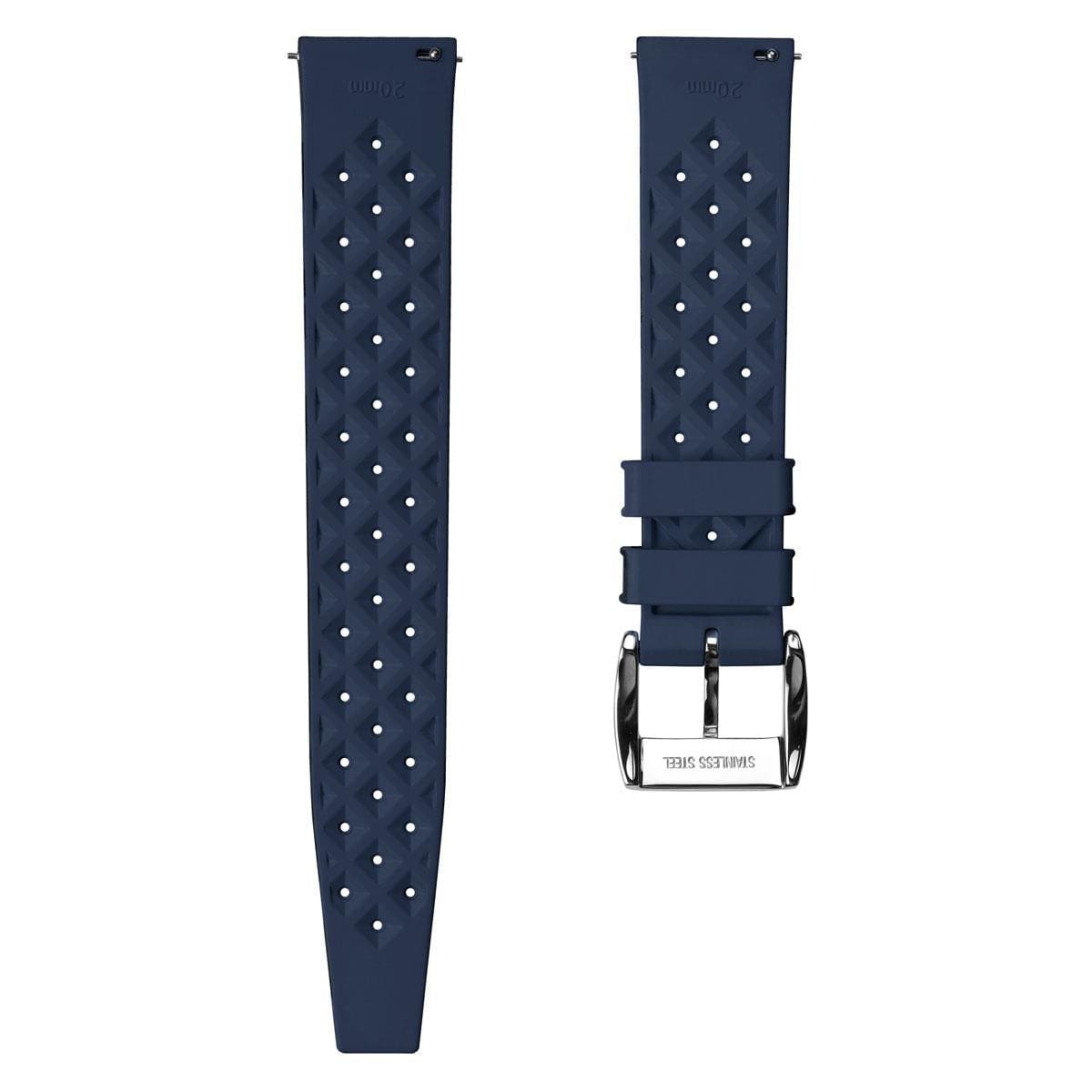 ZULUDIVER Tropic Style FKM Rubber Watch Strap - Camouflage Blue