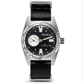 Aquastar Deepstar 2 37mm Vintage Black Dial Black Nylon