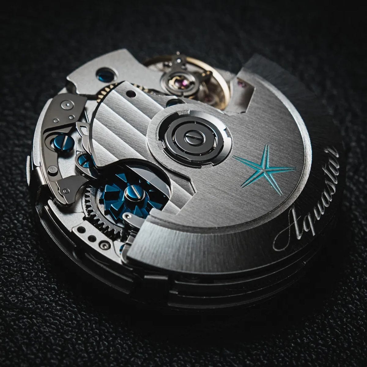 Aquastar Deepstar 39mm Chronograph Vintage Black Dial BOR Bracelet