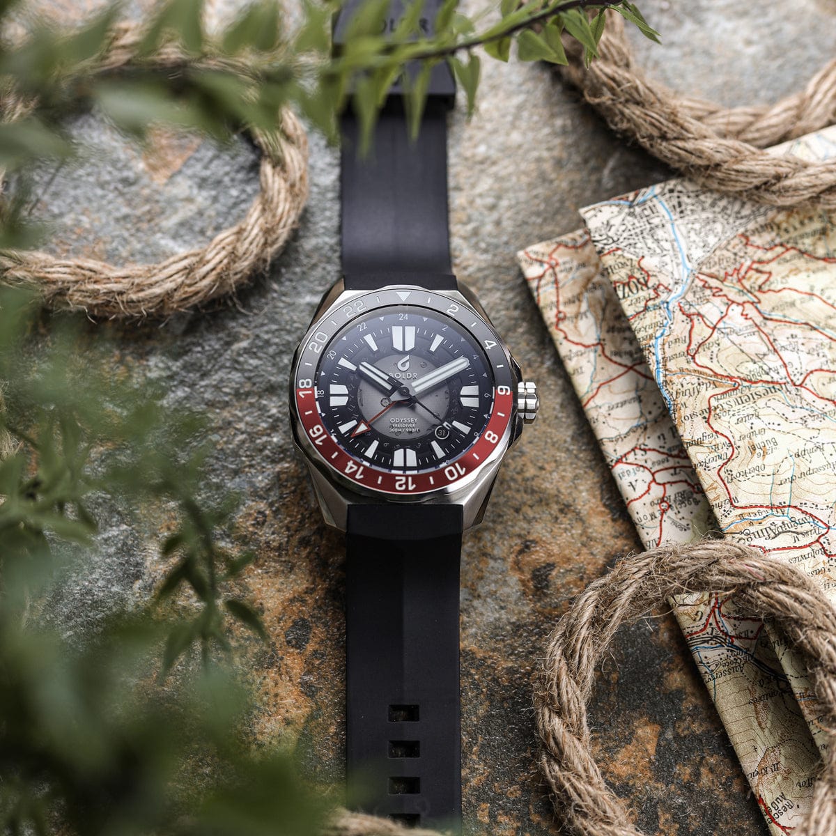 Boldr Odyssey Freediver GMT - Black / Red