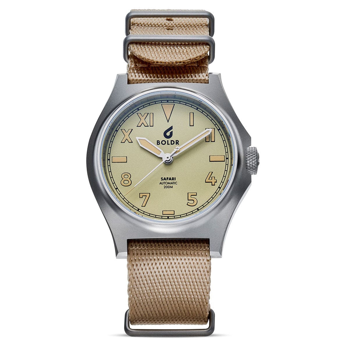 Boldr Ranger Upepo Automatic Field Watch - Matt Khaki California Dial