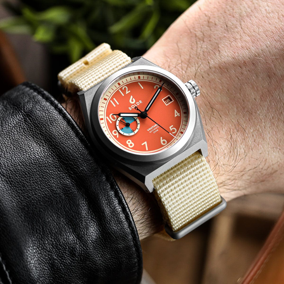Boldr Venture Wayfarer Automatic Watch - Tangerine - NEARLY NEW