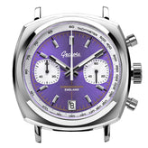 Geckota Chronotimer Aurora Chronograph Watch Purple Sunburst
