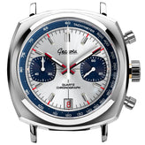 Geckota Chronotimer Racing Chronograph Watch Silver Sunburst Dial TP-369-2 - NEARLY NEW