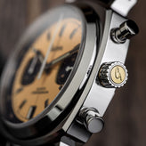 Geckota Chronotimer Racing Chronograph Watch Yellow Dial VS-369-4 - NEARLY NEW