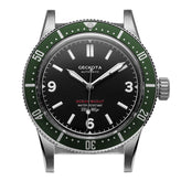 Geckota Ocean-Scout Dive watch - Emerald Green - Black Nylon Strap