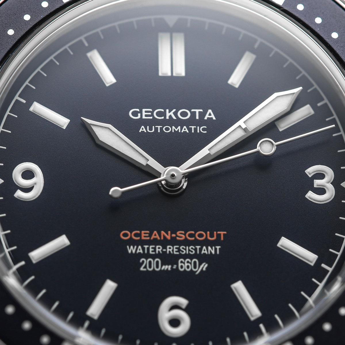 Geckota Ocean-Scout Dive Watch - Royal Blue - Berwick Stainless Steel Bracelet